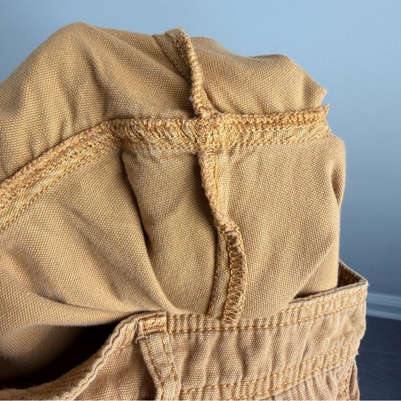 Anthropologie Brendan Utility Pants 8 Mustard Cargo Barrel Ankle High Rise Pants - Picture 13 of 16